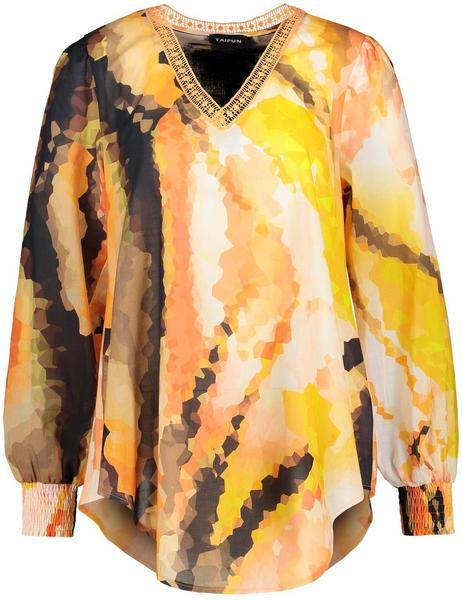 BLUSE 1/1 ARM - 06372/PAPAYA GEMUSTERT