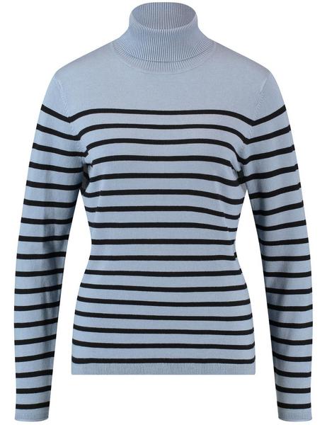 PULLOVER 1/1 ARM - 08644/FOGGY AIR/BLACK RINGEL