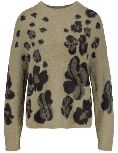 PULLOVER 1/1 ARM - 05482/HEATHER GREEN GEMUSTERT