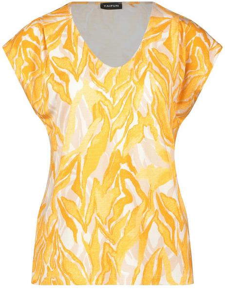 T-SHIRT 1/2 ARM - 04262/GOLDEN CUMIN GEMUSTERT