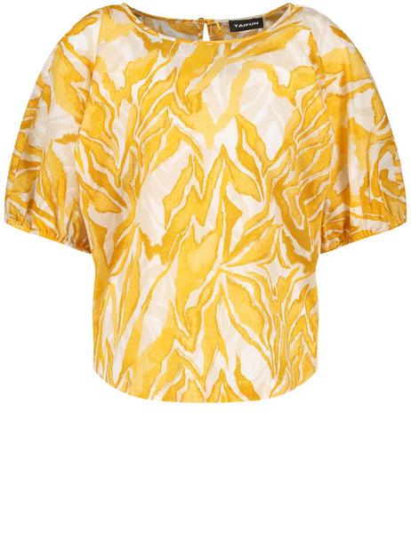 BLUSE 1/2 ARM - 04262/GOLDEN CUMIN GEMUSTERT