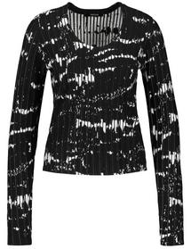 PULLOVER 1/1 ARM - 01102/SCHWARZ GEMUSTERT