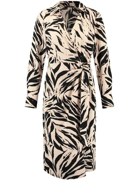 KLEID GEWEBE - 01102/SCHWARZ GEMUSTERT