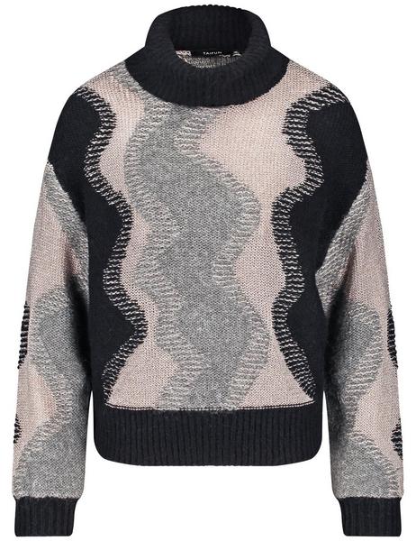 PULLOVER 1/1 ARM - 01102/SCHWARZ GEMUSTERT