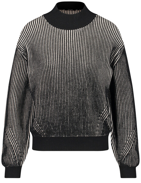 PULLOVER 1/1 ARM - 01102/SCHWARZ GEMUSTERT