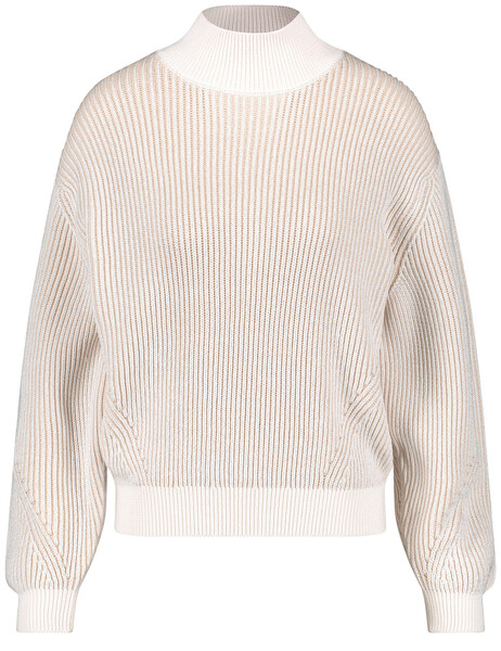 Rippstrick-Pullover mit Glitzer-Effekt