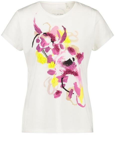 T-SHIRT 1/2 ARM - 09702/OFFWHITE GEMUSTERT