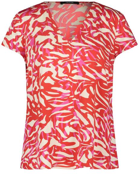 BLUSE 1/2 ARM - 06522/DIGITAL RED GEMUSTERT