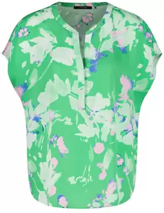 BLUSE 1/2 ARM - 05722/CHANEL GREEN GEMUSTERT