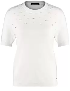 PULLOVER 1/2 ARM - 09702/OFFWHITE GEMUSTERT