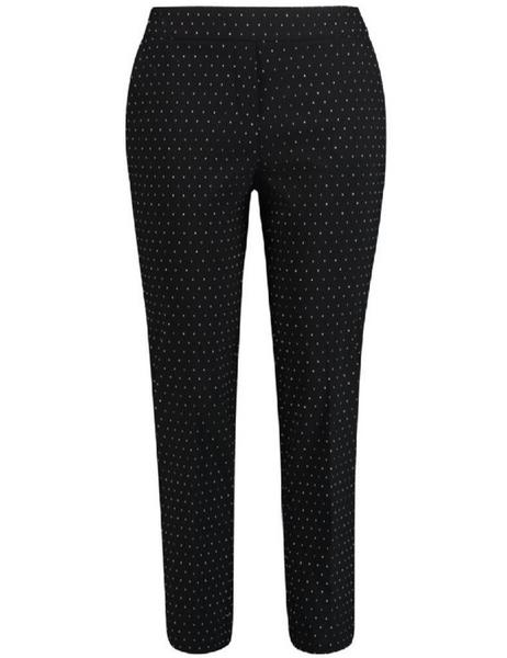 HOSE TUCH VERKUERZT BETTY - 01000/BLACK GEMUSTERT