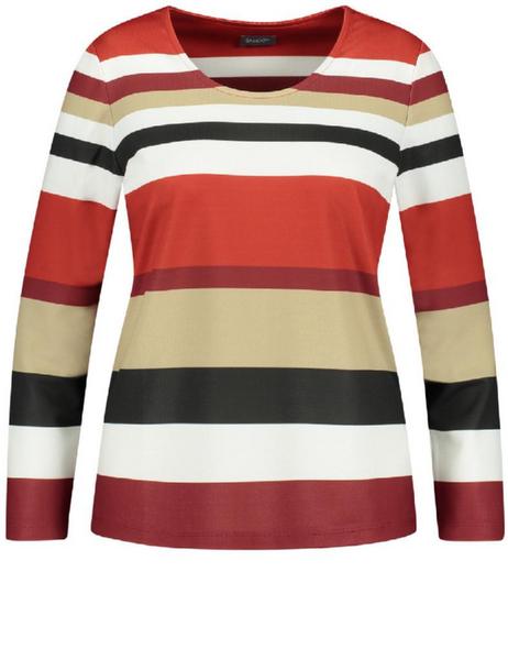 T-SHIRT 1/1 ARM - 06002/MAPLE STREIFEN