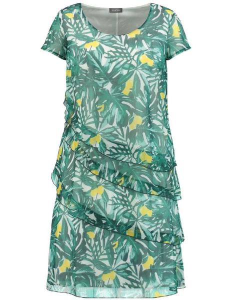 KLEID GEWEBE - 09702/OFFWHITE GEMUSTERT