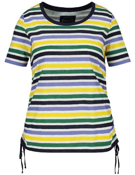 T-SHIRT 1/2 ARM - 09703/OFFWHITE MULTICOLOR RINGE