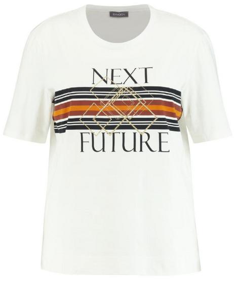 T-SHIRT 1/2 ARM - 09702/OFFWHITE GEMUSTERT