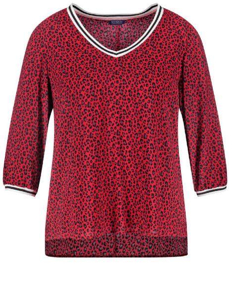 T-SHIRT 3/4 ARM - 06042/CHERRY GEMUSTERT