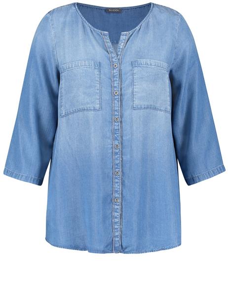BLUSE 3/4 ARM - 08969/LIGHT BLUE DENIM