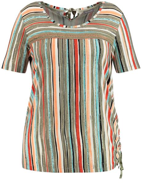 T-SHIRT 1/2 ARM - 05142/CACTUS GREEN GEMUSTERT