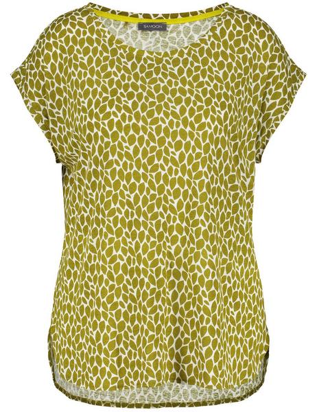T-SHIRT 1/2 ARM - 05332/AVOCADO GREEN GEMUSTERT