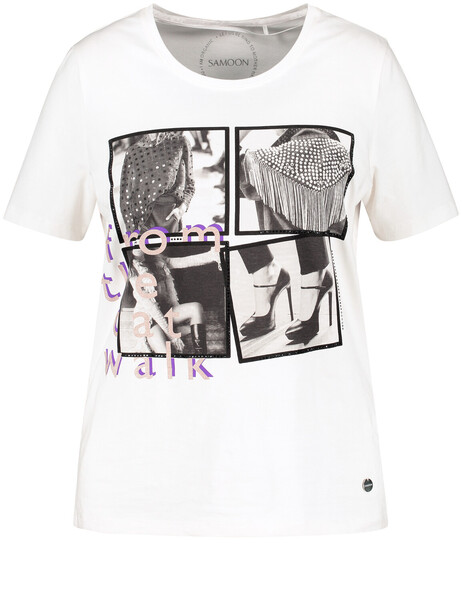 T-Shirt mit Front-Print aus GOTS zertifizierter Bio-Baumwolle