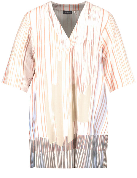 BLUSE 3/4 ARM - 09702/OFFWHITE GEMUSTERT