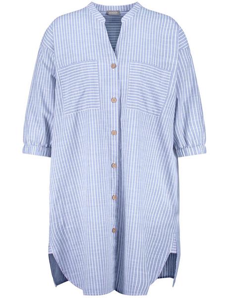 BLUSE 3/4 ARM - 08582/BLUE SEA GEMUSTERT