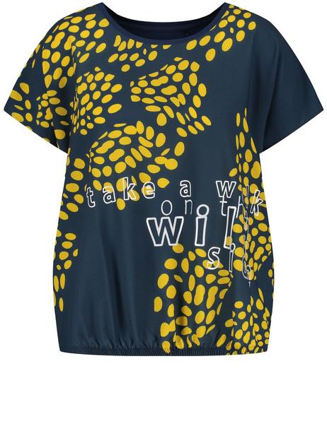 T-SHIRT 1/2 ARM - 08722/MOOD BLUE GEMUSTERT