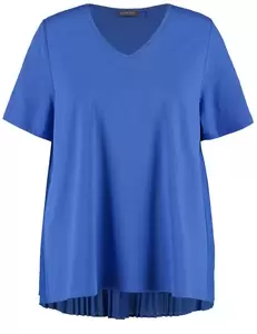 Ausgestelltes Shirt mit Plissee-Rücken