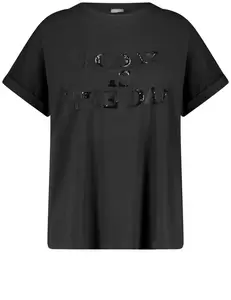 T-Shirt mit appliziertem Wording