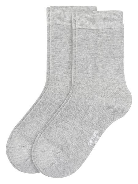 Women Socks Silky 2p - 0003/light grey melange
