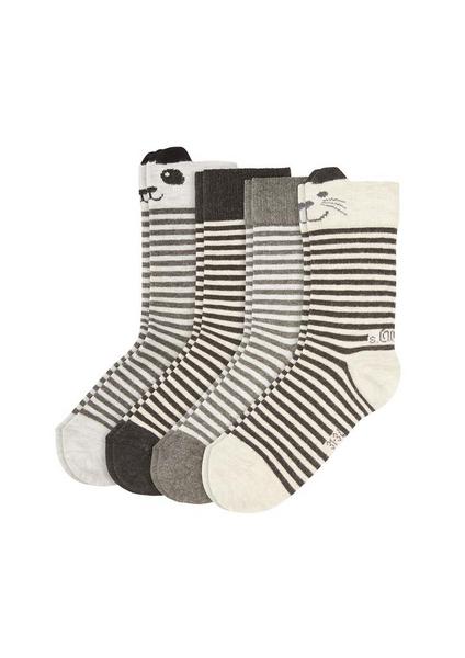 Junior Fashion Socks 4p - 9000/cloud melange