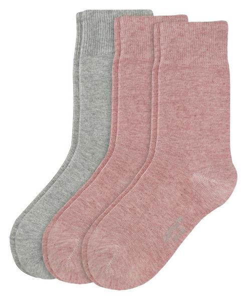 Children Basic ca-soft Socks 3p - 4300/chalk pink