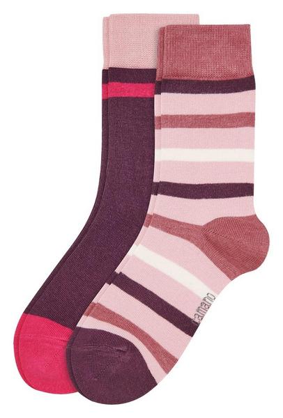 WOMEN FASHION SOCKS 2P - 9700/dark grey melange