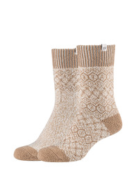 Women Casual Cozy Jacquard Socks 2p