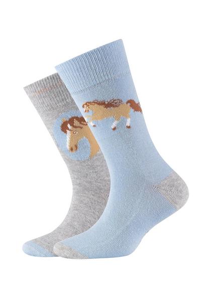 Children organic cotton socks 2p - 5241/ice blue
