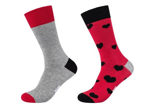 Unisex Motifs Socks 2p - 3520/jester red
