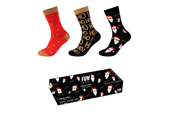 Unisex Christmas Socks in Box 3p - 3490/chinese re