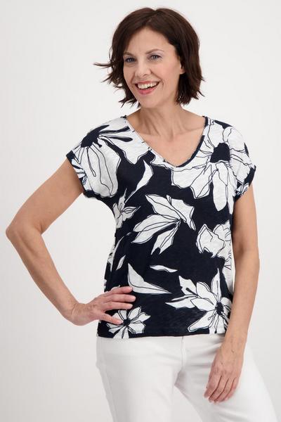 Shirt - 776/marine gemustert