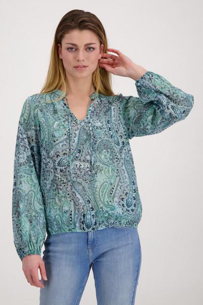 Bluse - 614/fresh mint gemustert