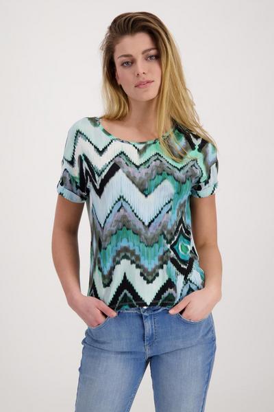 T-Shirt - 614/fresh mint gemustert