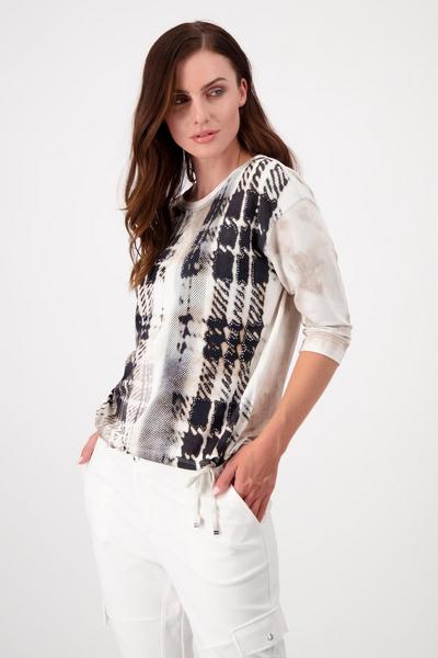 Pullover - 129/champagne gemustert