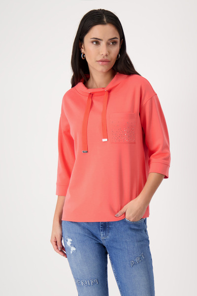 Sweatshirt - 494/bright coral