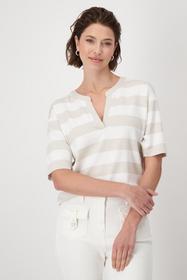 T-Shirt - 542/light sand Ringel
