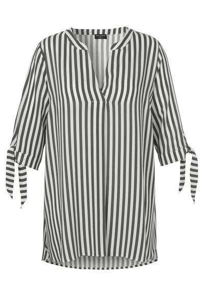 Bluse V-Ausschnitt 1/2 Arm Druck - 510950/rosmarin