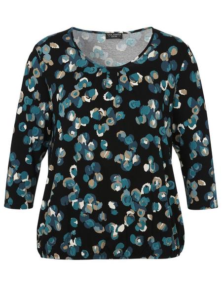 T-Shirt Rundhals 3/4 Arm Druck - 103/schwarz multi