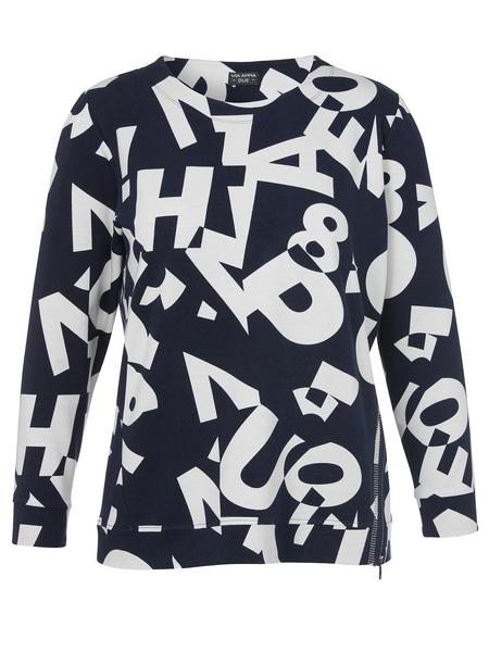 Sweatshirt Rundhals 1/1 Arm Druck - 800170/marine