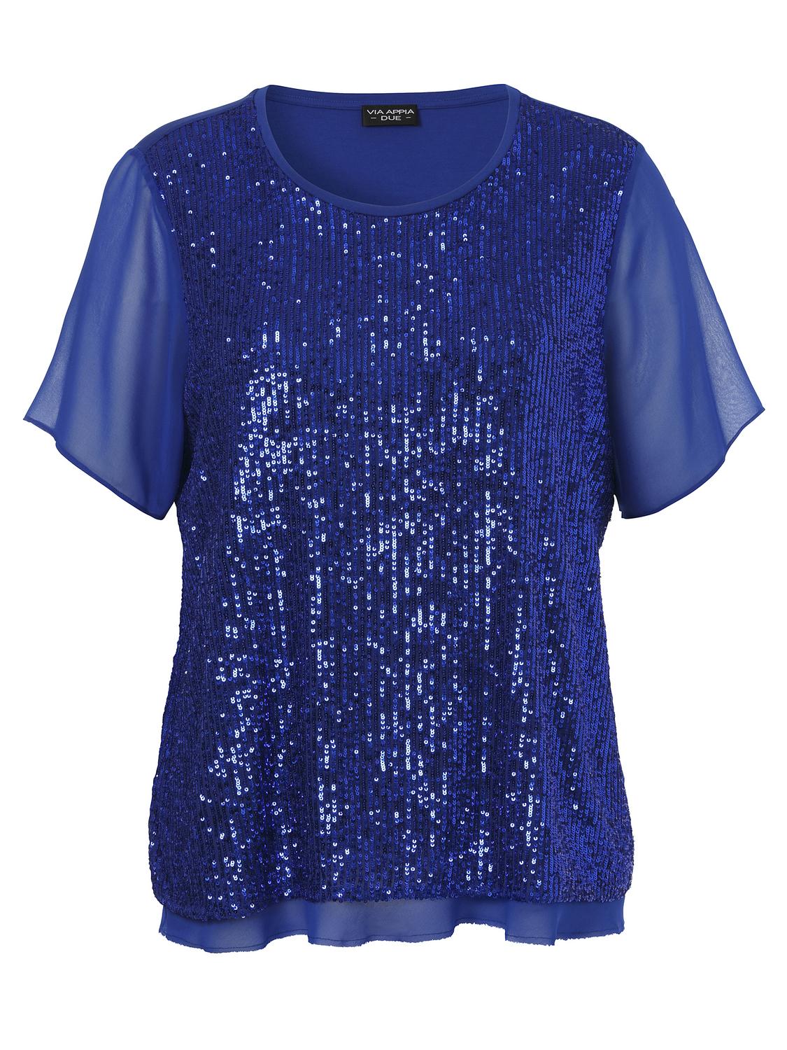 Bluse Rundhals 1/2 Arm Pailletten female