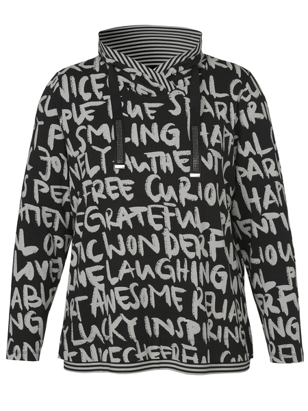 Sweatshirt Kragen 1/1 Arm Druck