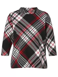 Sweatshirt Stehkragen 3/4 Arm Druck