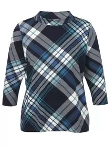 Sweatshirt Stehkragen 3/4 Arm Druck